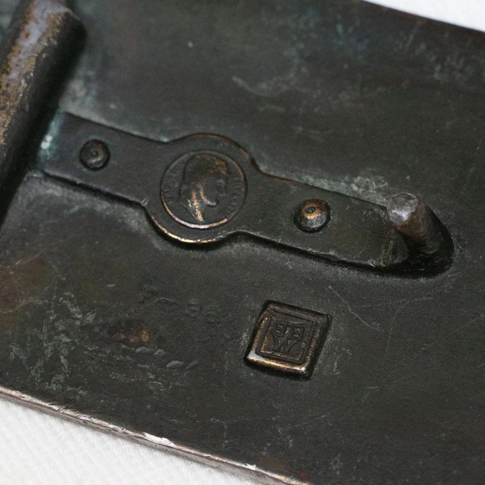 Vtg Union & Central Pacific Belt Buckle Railroad‎ Line Omaha to California Brass